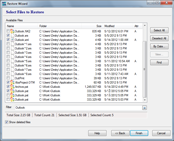 Select Files to Restore